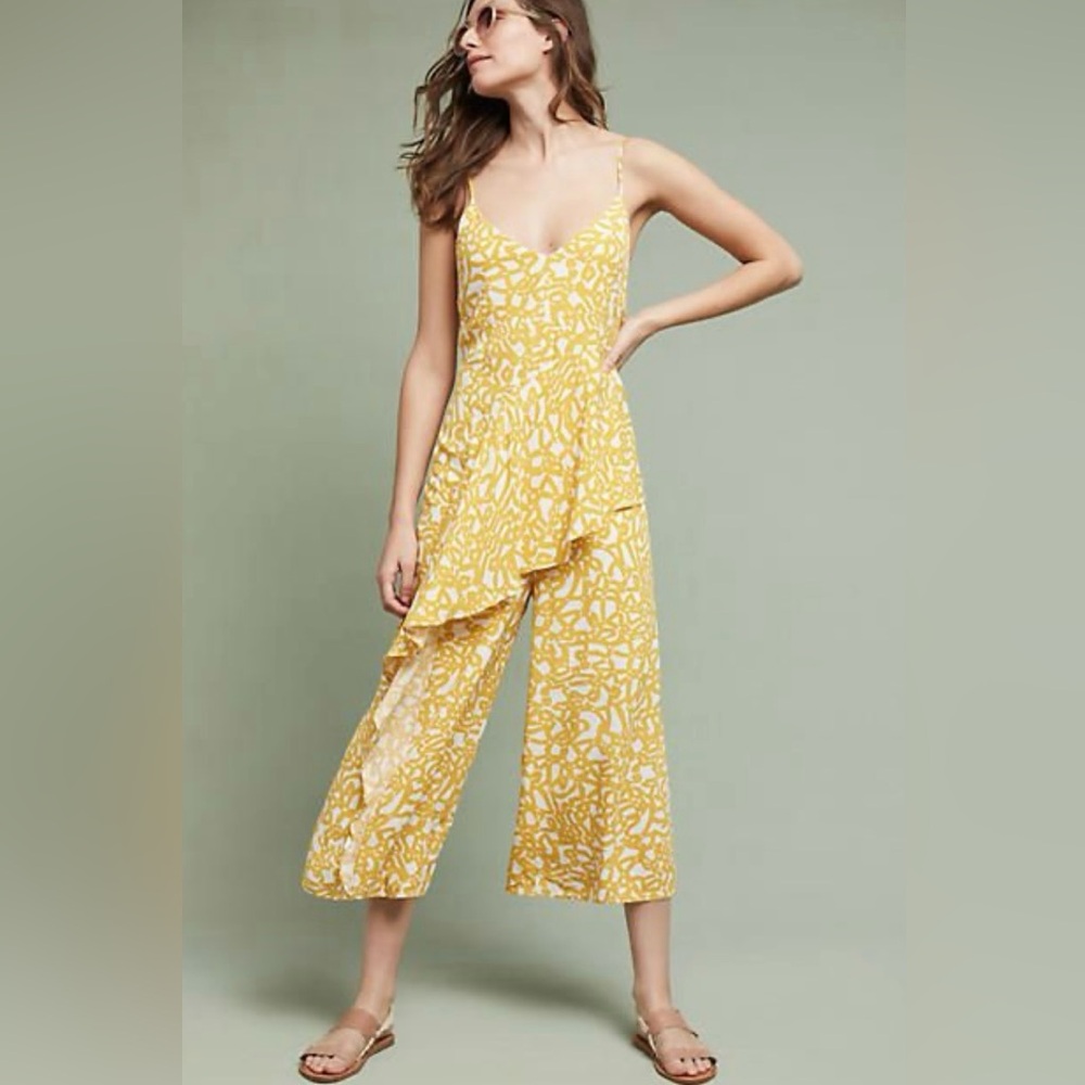 Anthropologie Maeve Daytripper Sleeveless V-neck Jumpsuit Size 2